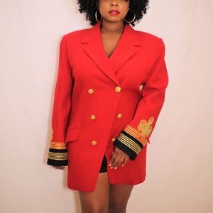 Red Military Blazer L/XL